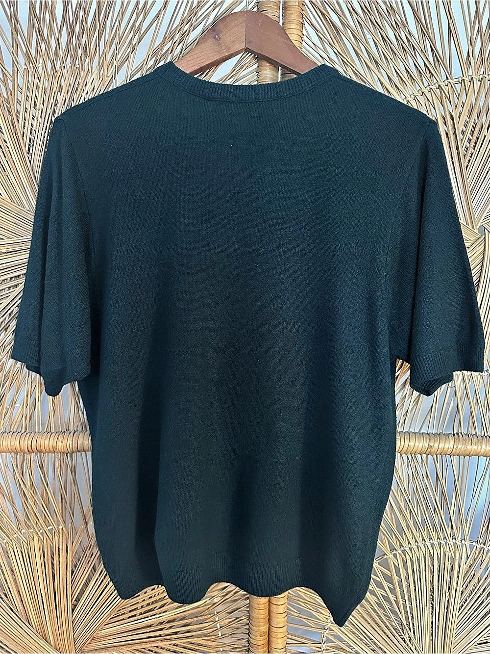 Chaus Short Sleeve sweater in Blue green Like New